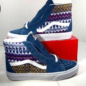 NWT Vans SK8 Hi Top Fair Isle Skateboard Shoes Women’s 7.5